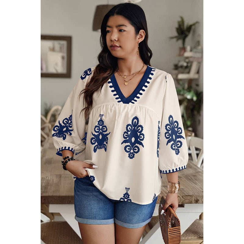 Blouse - Geo Print