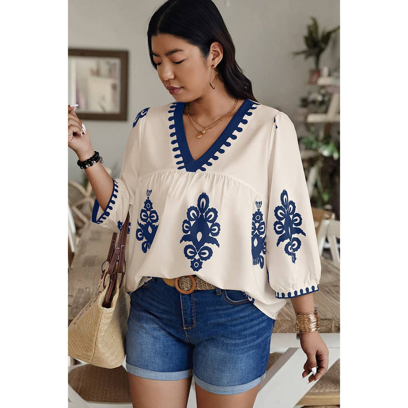 Blouse - Geo Print
