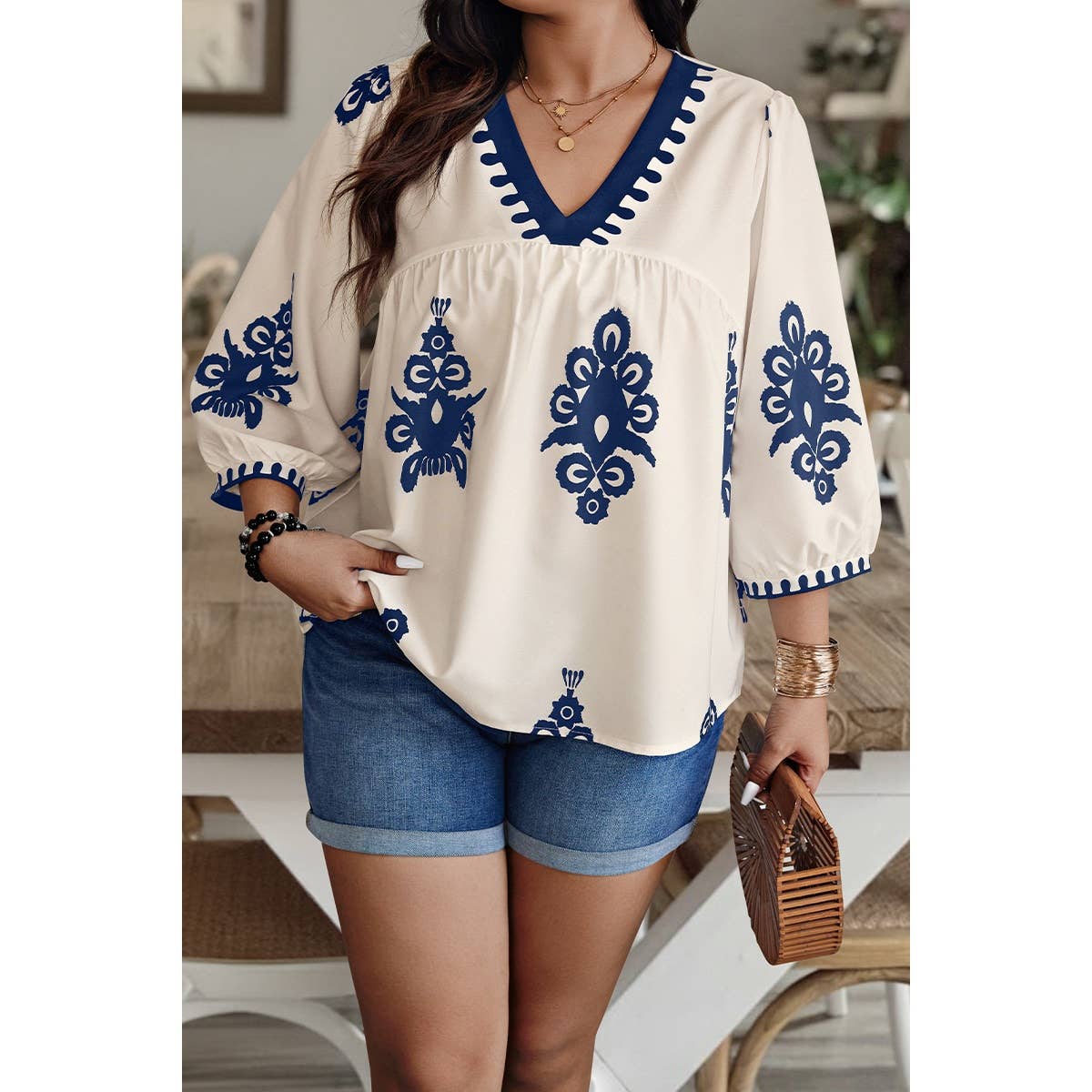 Blouse - Geo Print